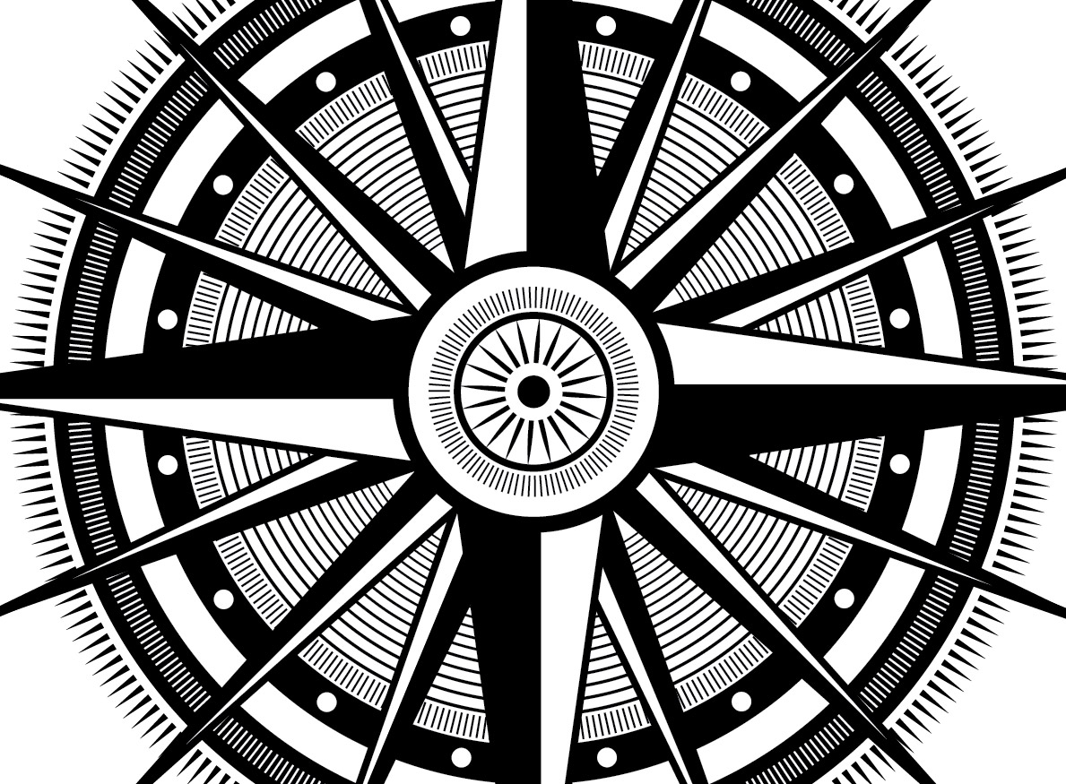 1189x875 How To Create An Ornate Compass Rose In Illustrator
