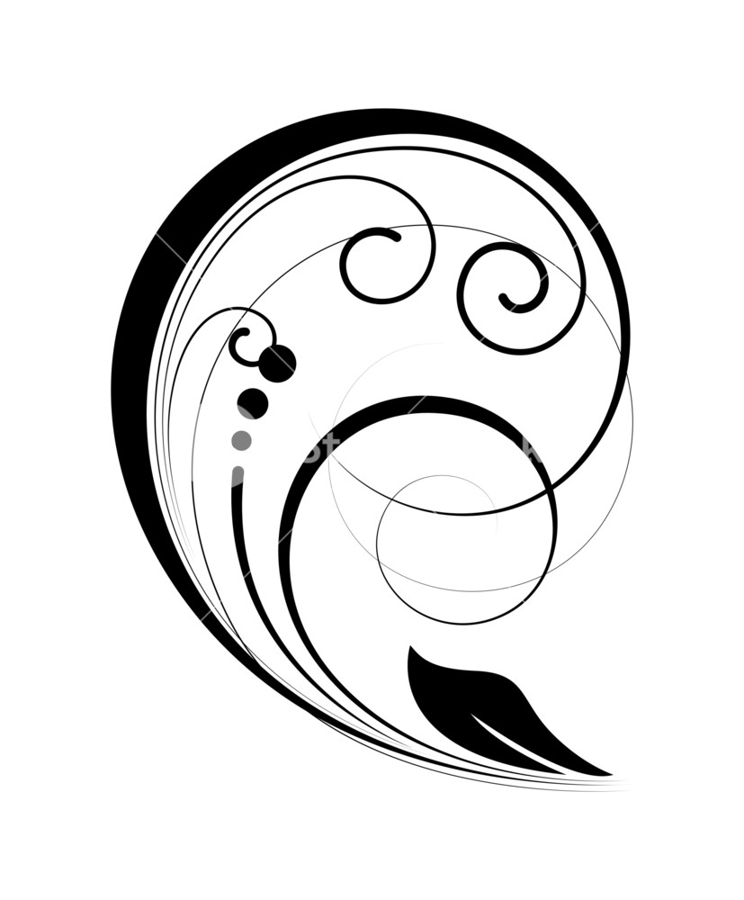 827x1000 Ornate Floral Element Design Royalty Free Stock Image