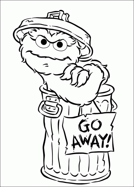 569x796 Oscar The Groch Of Coloring Sheet Sesame Street Coloring Pages