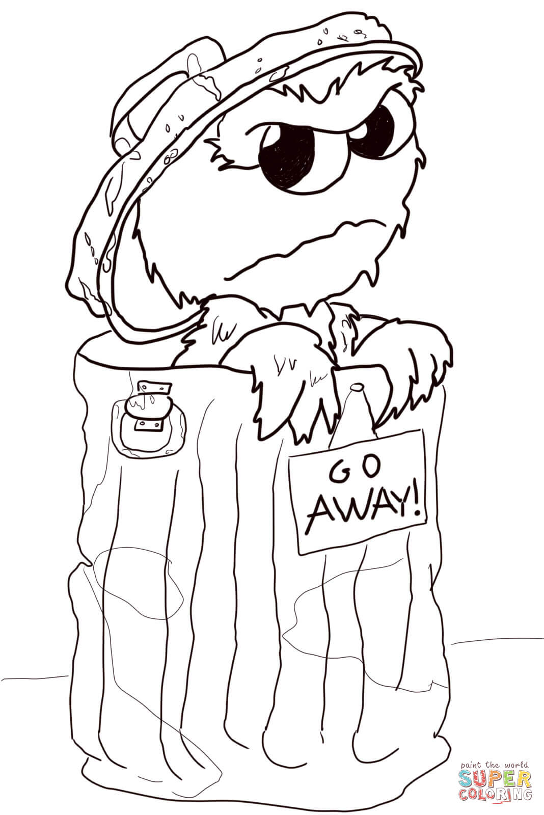 1068x1600 Grumpy Oscar Coloring Page Free Printable Coloring Pages