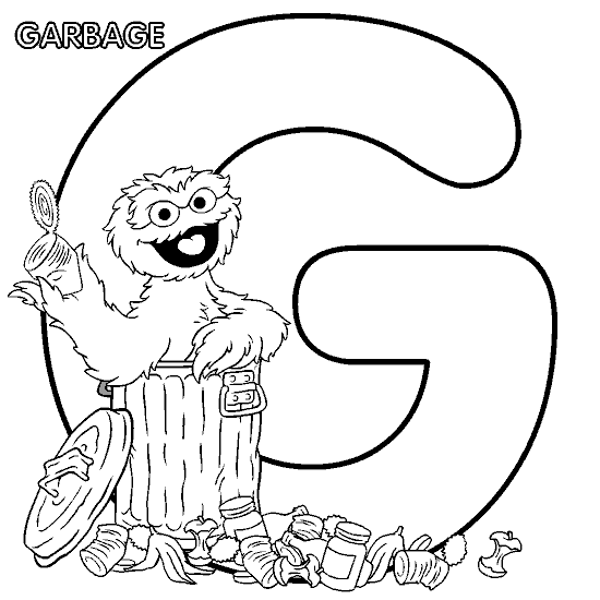550x550 Coloring Amp Activity Pages G Is For Garbage