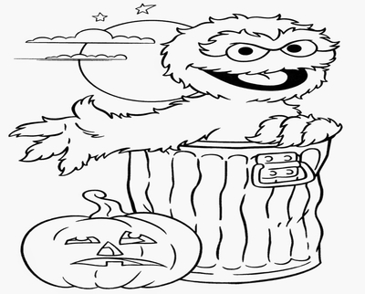 400x322 Sesame Street Halloween Coloring Pages Page Image Clipart Images