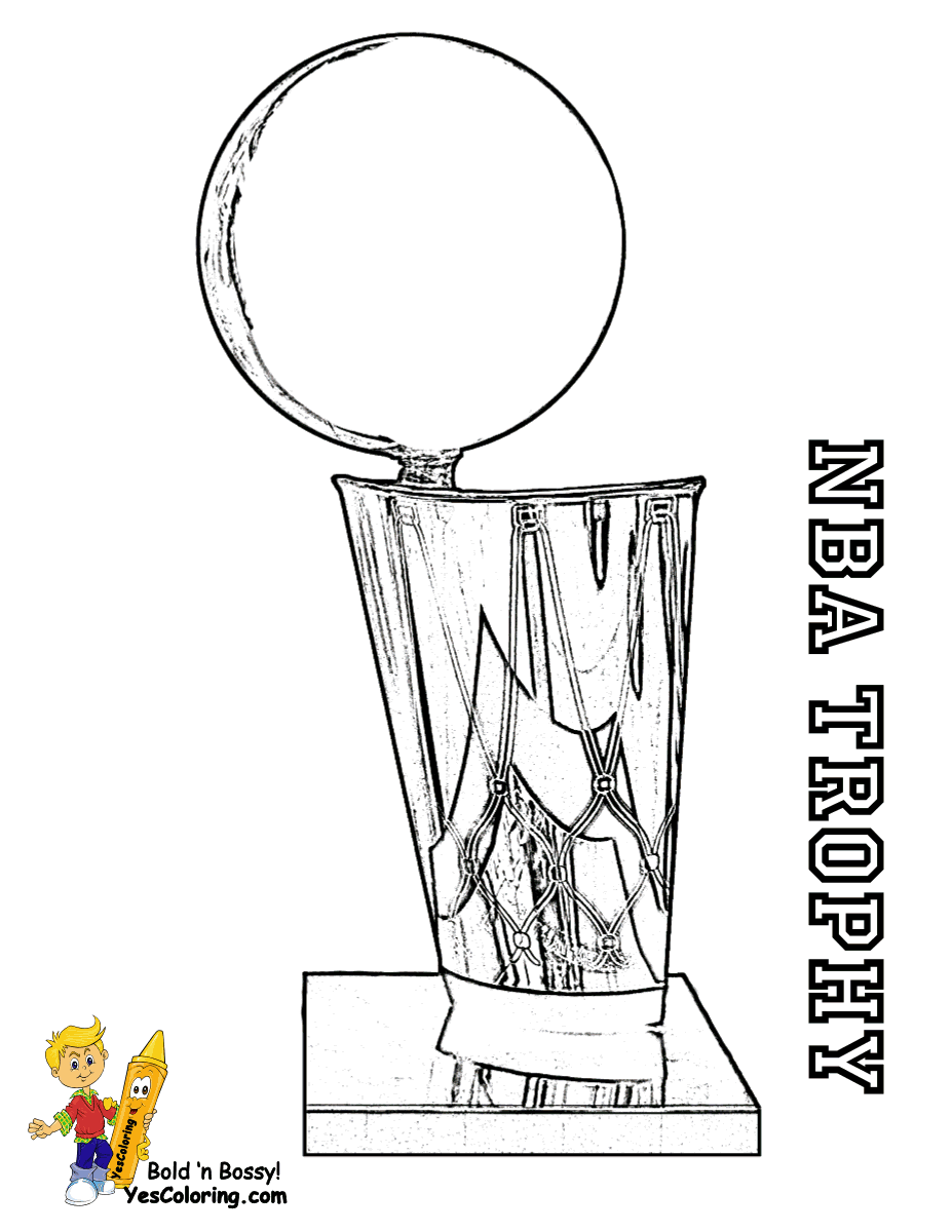 927x1200 Trophy Coloring Page