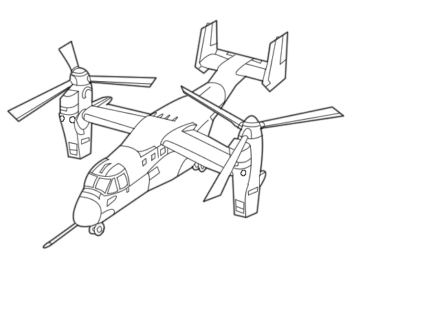 646x452 V 22 Osprey Tiltrotor Aircraft By Hydrangeaa