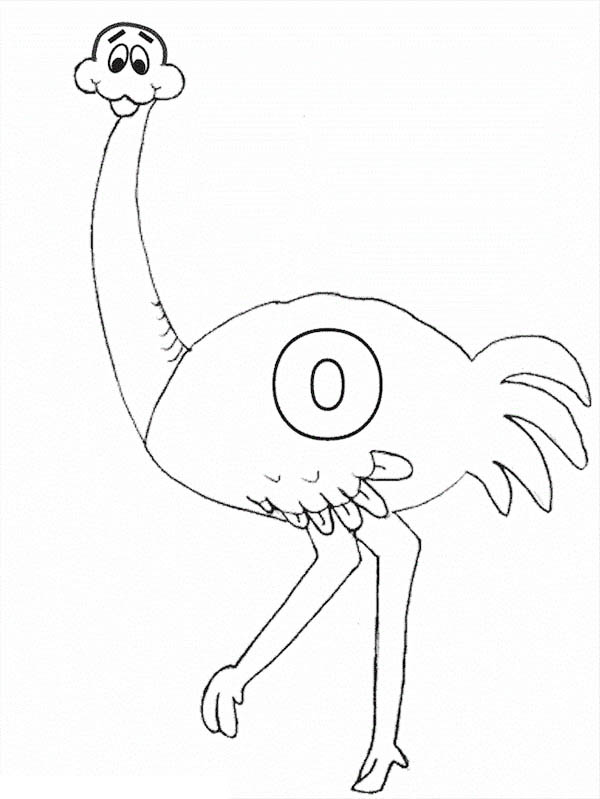 600x799 Kids Drawing Of An Ostrich Coloring Page Color Luna