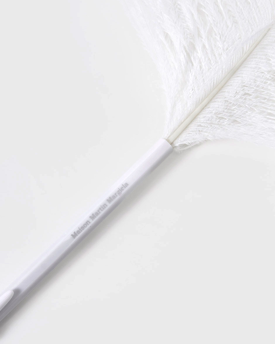 940x1175 Maison Margiela Ostrich Feather Pen In White The Dreslyn