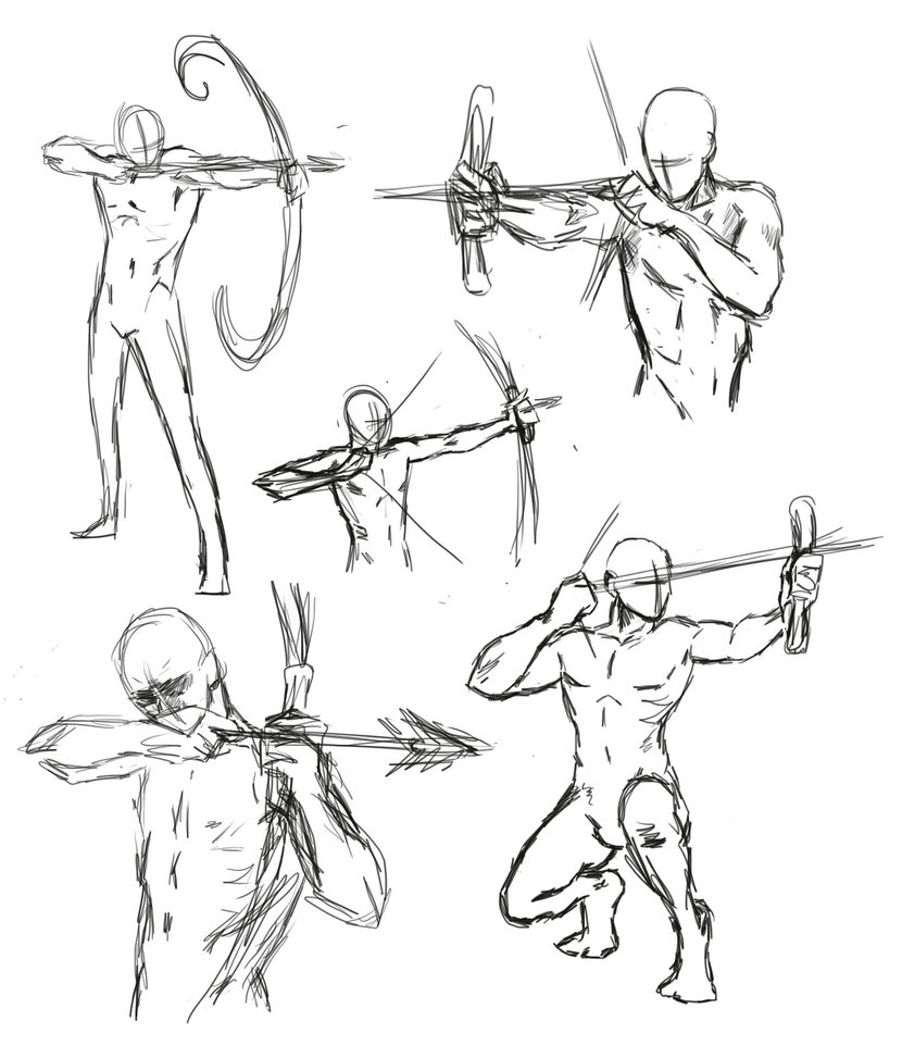 830x962 Drawing Bow Poses By Thealtimate