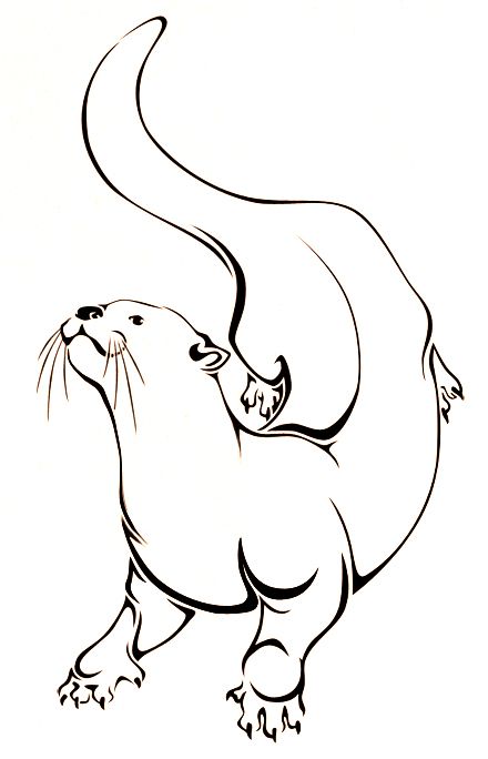 440x684 Otter Outline Cool Tattoo Art Amp Ideas Otters