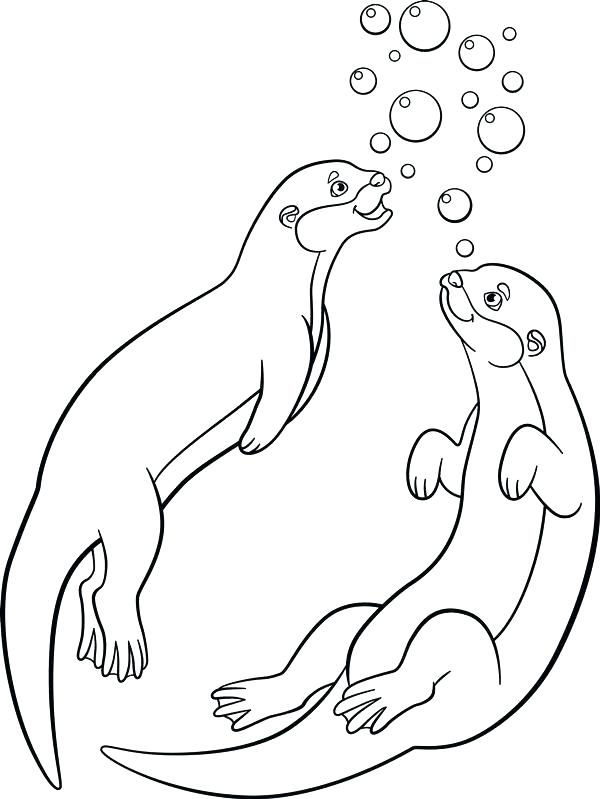 600x799 Sea Otter Coloring Pages Sea Otter Coloring Page Coloring Pages