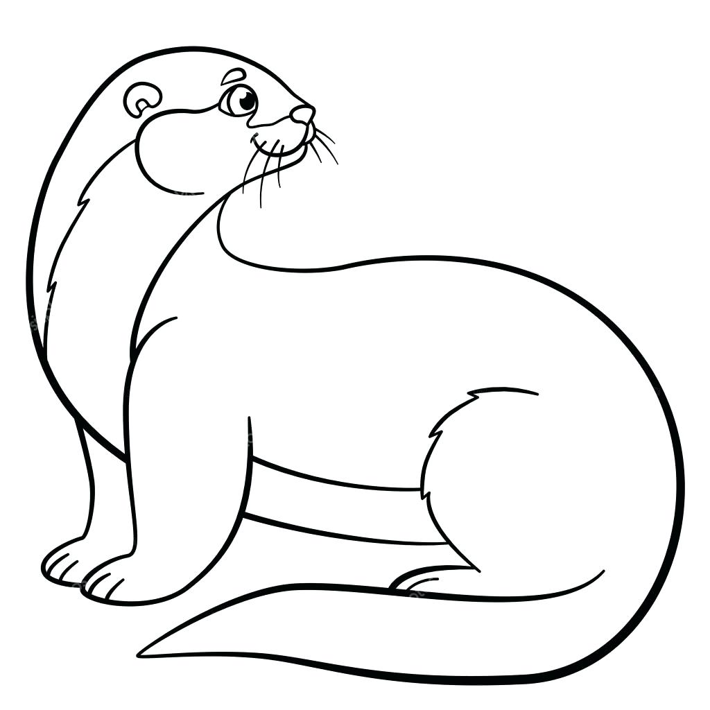 Otter Line Drawing at GetDrawings | Free download