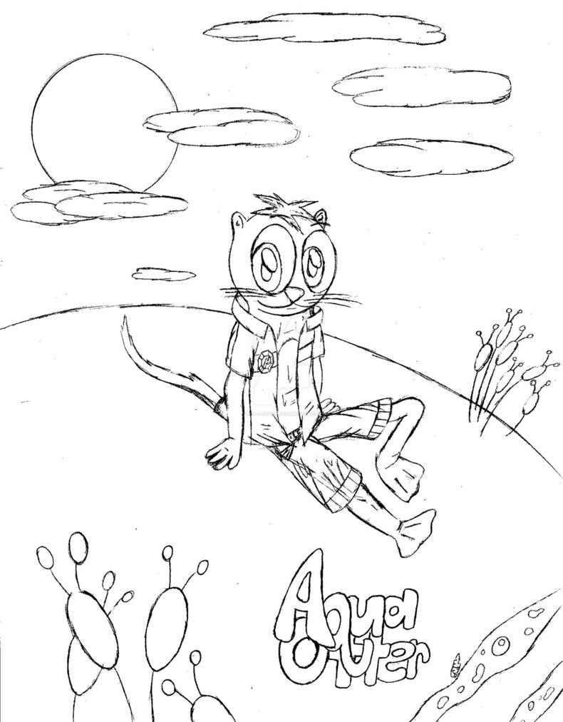 790x1012 Aqua Otter Outline By Exo C Otter