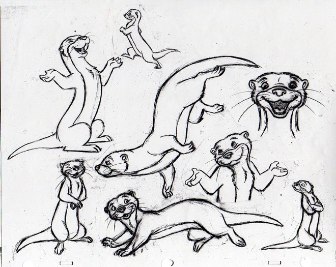 660x525 Easy Otter Drawing