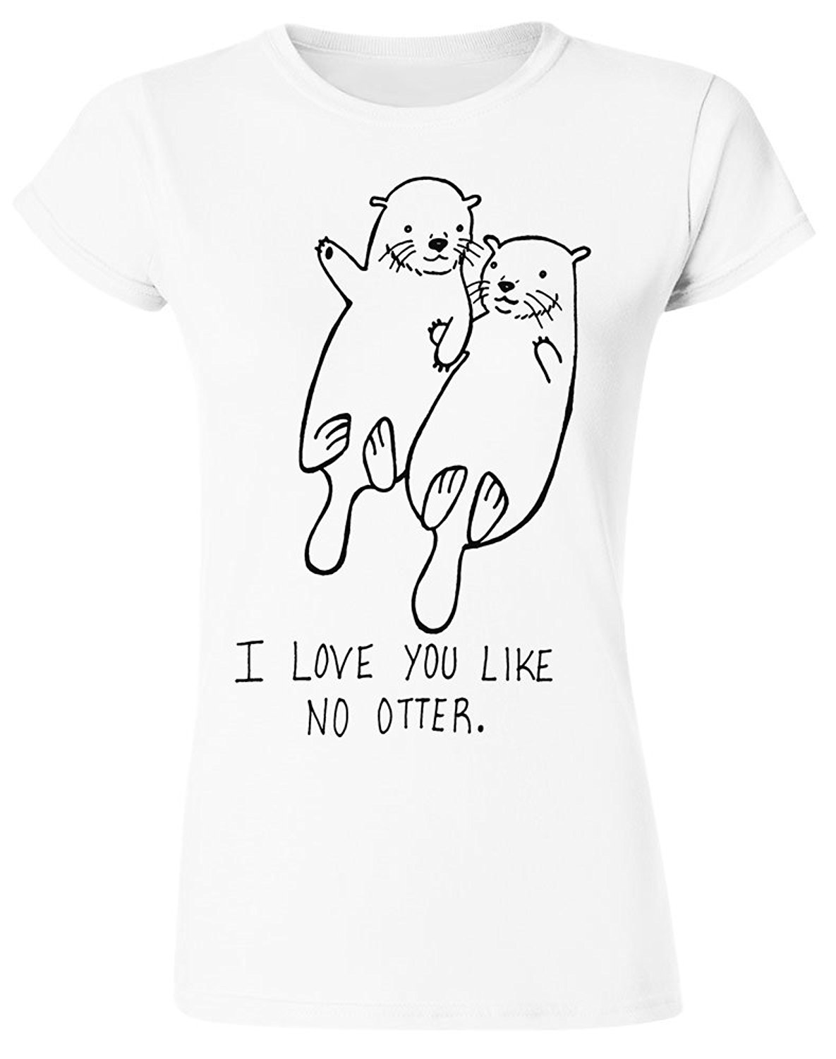 1185x1500 I Love You Like No Otter, Two Cute Otters Holding