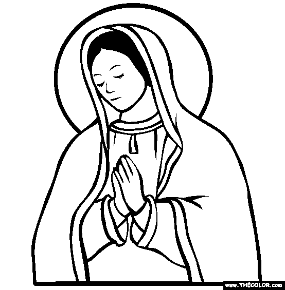 554x565 Our Lady Of Guadalupe Online Coloring Page Books Worth Reading
