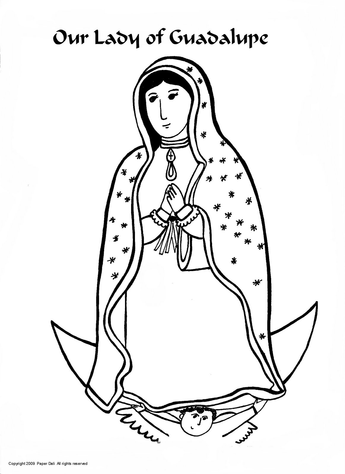 1163x1600 Our Lady Of Guadalupe Coloring Activity