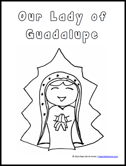 426x560 Our Lady Of Guadalupe Coloring Page (And Activities)