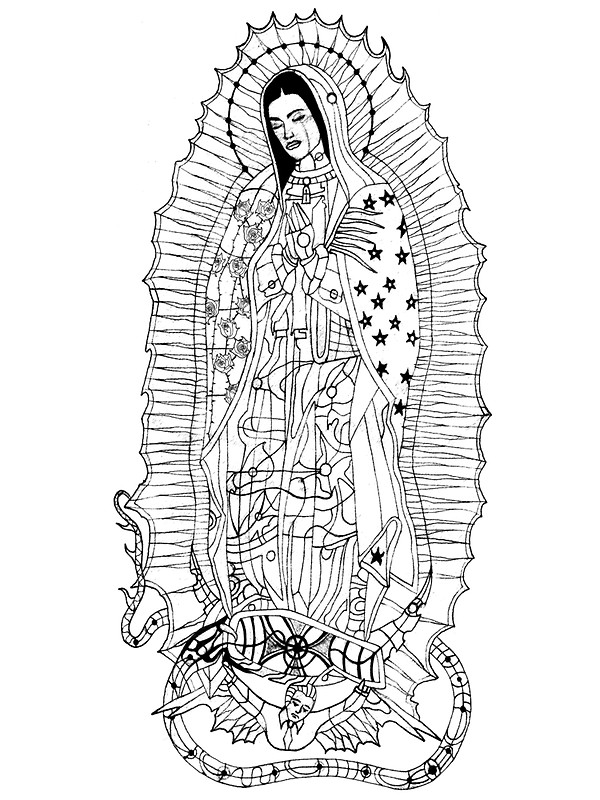 600x800 Our Lady Of Guadalupe Stickers By Edwin Rivera Redbubble