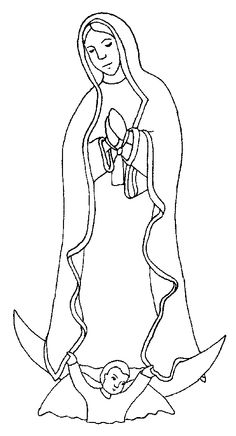 236x436 Our Lady Of Guadalupe Coloring Page. Free Printable On Catholic