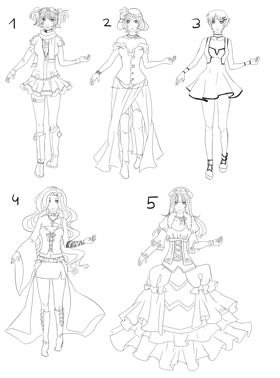 900x1216 Outfit Set 9 Dresses And Skirts By Kohane