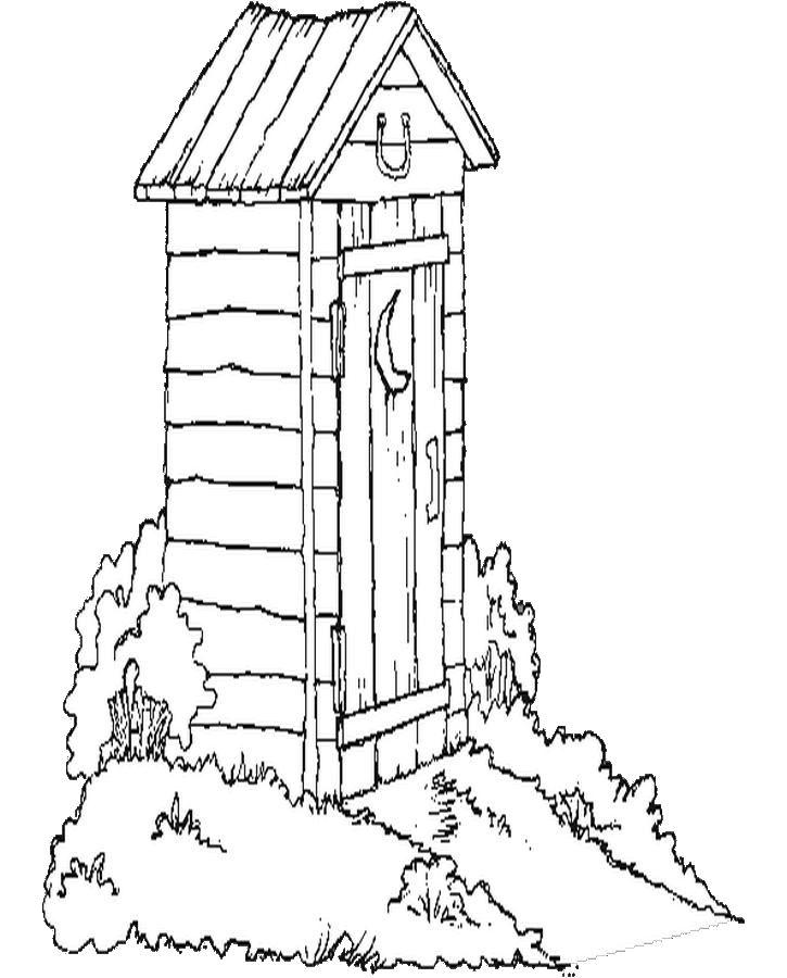 Image result for outhouse christmas coloring pages