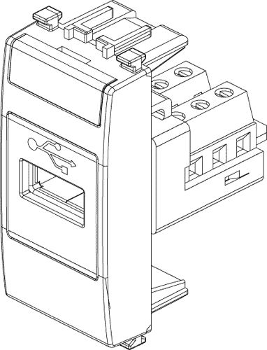 382x500 Socket Outlets For Signal Reception Usb Outlet Grey