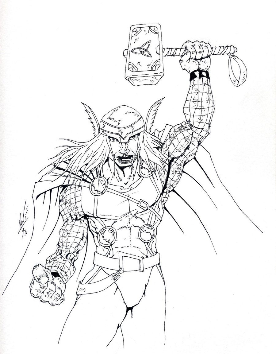 900x1153 Lovely Design Ideas Thor Outline Wip By Bardielunit03