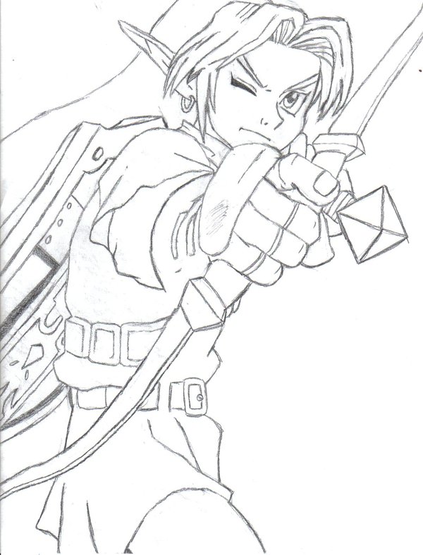 600x788 Link, Outline By Archel Forever