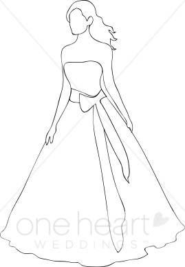 269x388 Bride Outline Clipart Bride Clipart