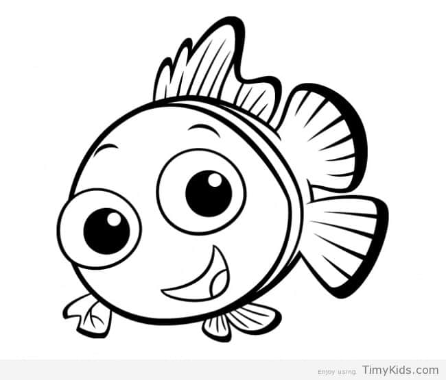 650x555 30 Fish Outline Coloring Pages For Kids Timykids