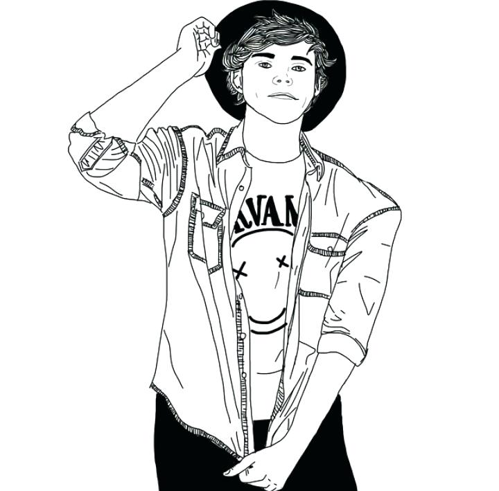 720x709 Outline Of A Boy And Girl Coloring Pages Boy Playing Volleyball