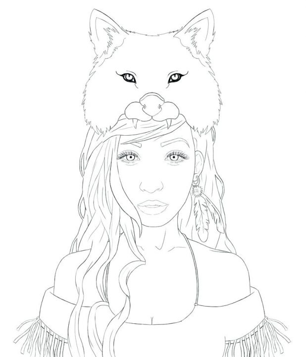 618x721 Wolf Outline By Face Drawing Pup Simple Drawings Wolf Face Outline