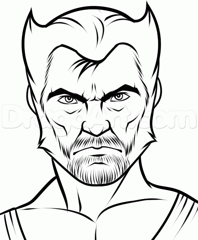 696x842 X Men Comic Drawing Outlines