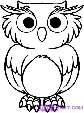 Outline Drawing Of Owl at GetDrawings | Free download