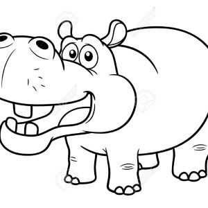300x300 Online For Kid Hippo Outline Drawing 64 About Remodel Coloring