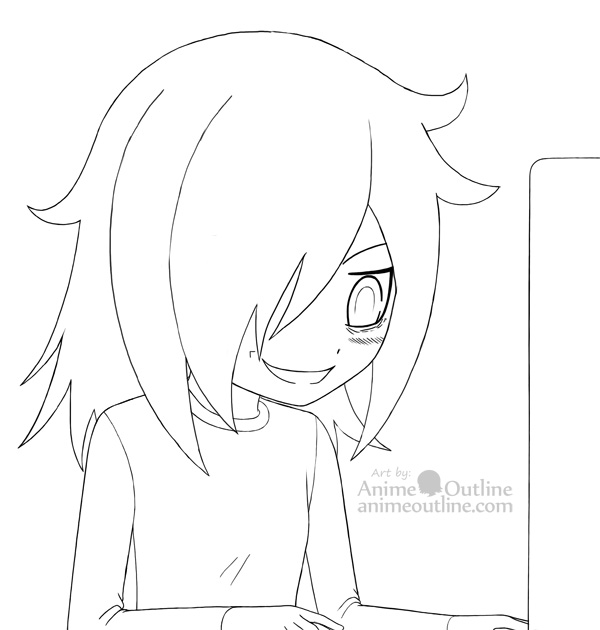 600x630 Kuroki Tomoko Outline Drawing Draw My Creation!