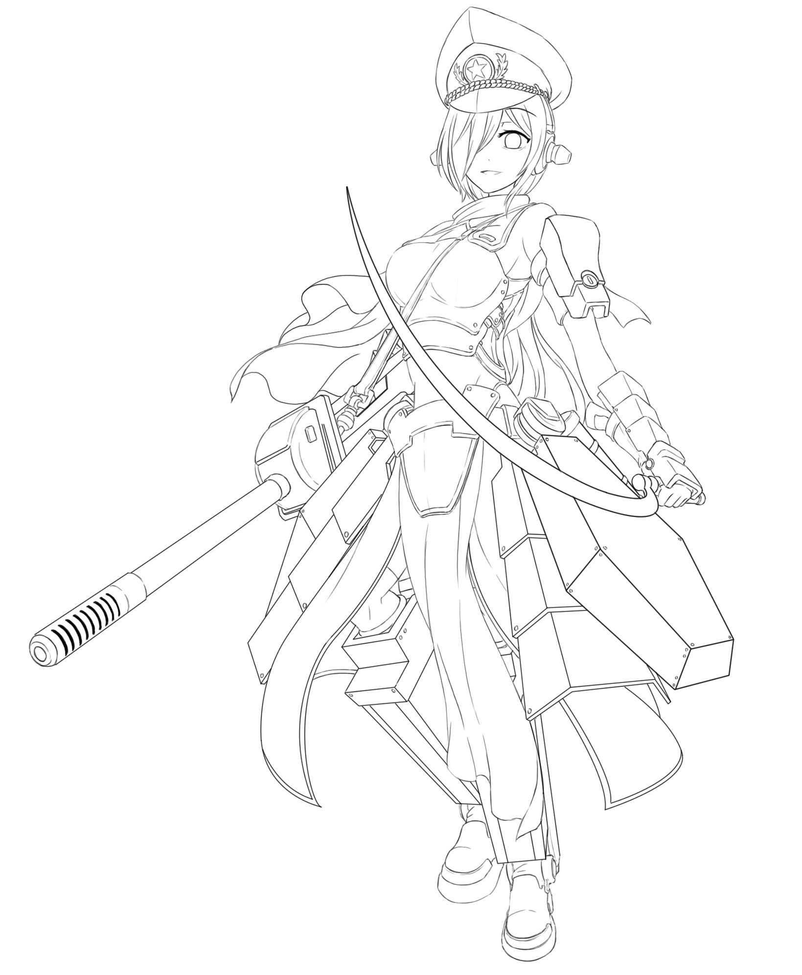 1639x1991 Character Drawing Armor Blitz