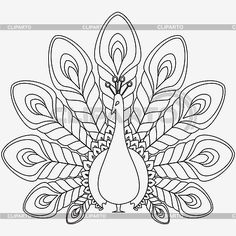 236x236 A Swirly Peacock Peacocks, Drawings And Doodles