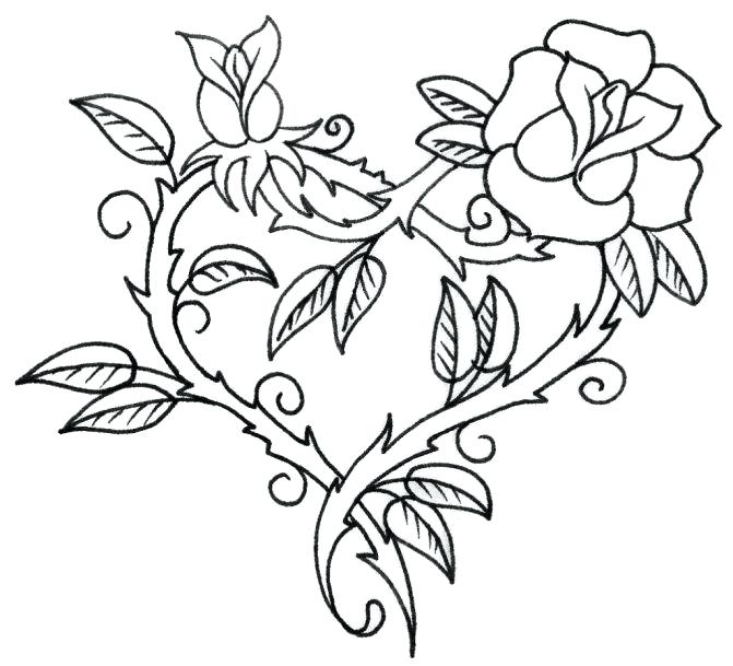 671x609 Coloring Pages With Flowers Flower Coloring Page Coloring Pages
