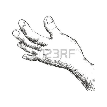 450x450 Outstretched Hand Symbol Icon Vector Illustration Graphic Design