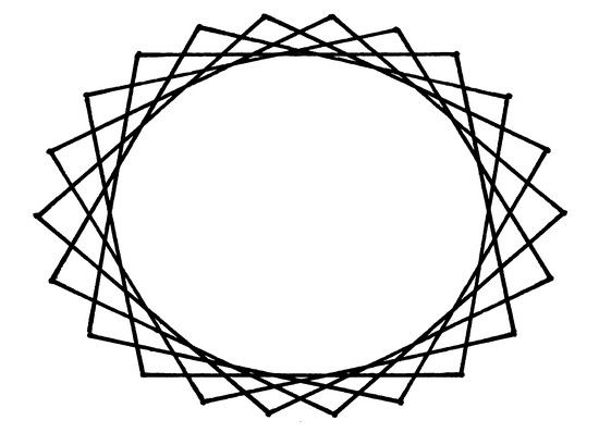 550x409 Faux String Art Med Open Oval Anthony's Paper Craft