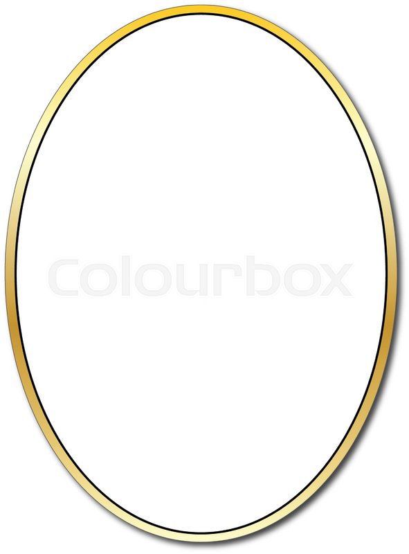 591x800 Gold Oval Frame Stock Vector Colourbox