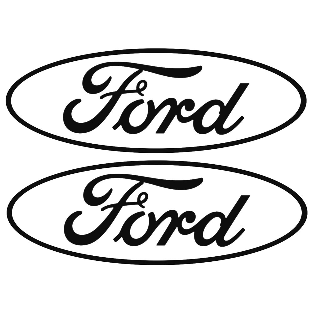 1000x1000 Graphic Express N300 P Bk Decal Ford Oval Logo Black 3 X 7 14 Pair