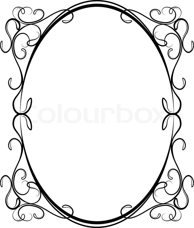 682x800 Oval Frame Stock Vector Colourbox
