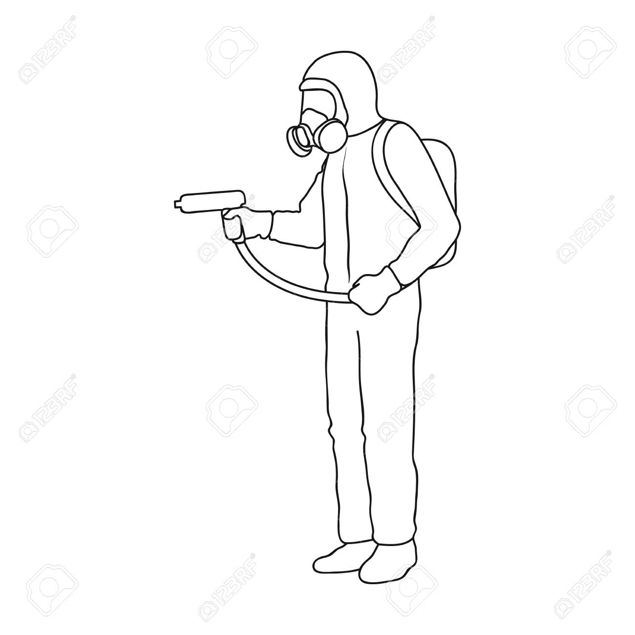 1300x1300 Staff In Overalls Single Icon In Outline Style For Design.pest