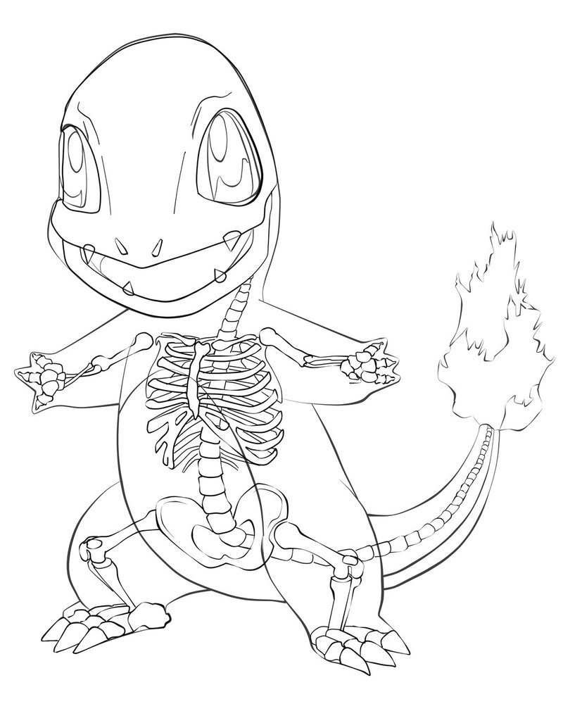 800x1000 Charmander Skeleton Overlay By Lily Of The Valley53