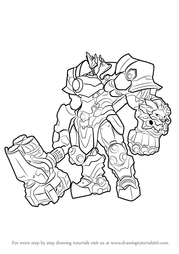 596x843 Learn How To Draw Reinhardt From Overwatch (Overwatch) Step By