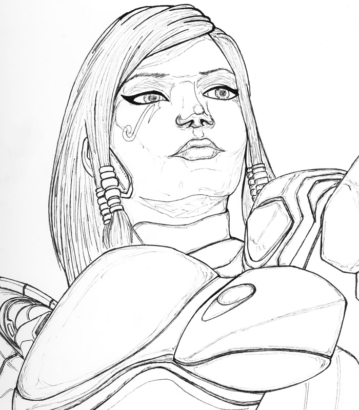 700x800 Overwatch Pharah By Aok Sketch