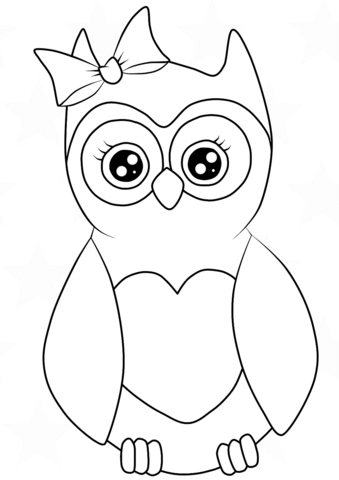 339x480 Cutest Cartoon Owl Coloring Page Free Printable Coloring Pages