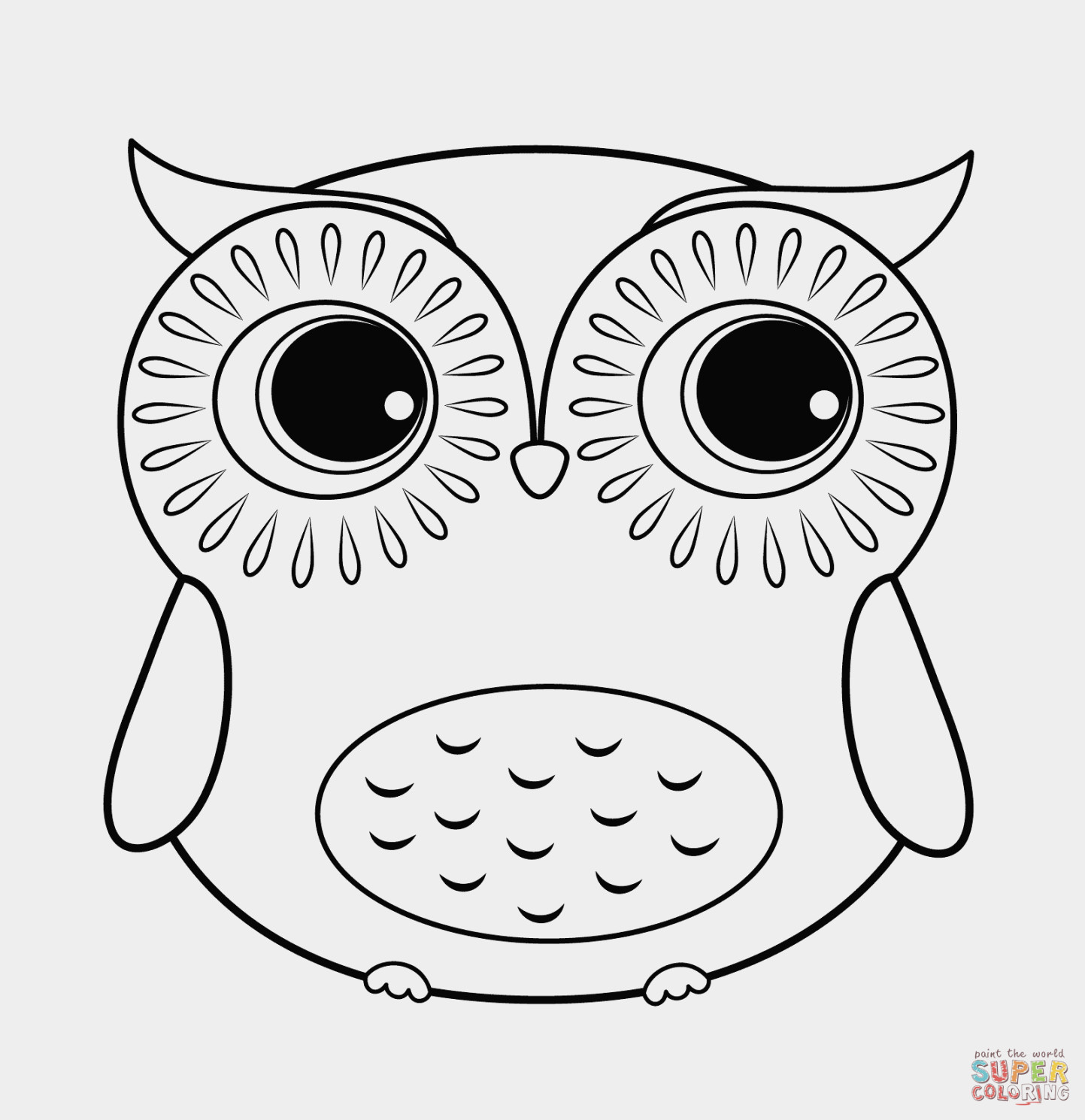 1443x1490 New Owl Cartoon Coloring