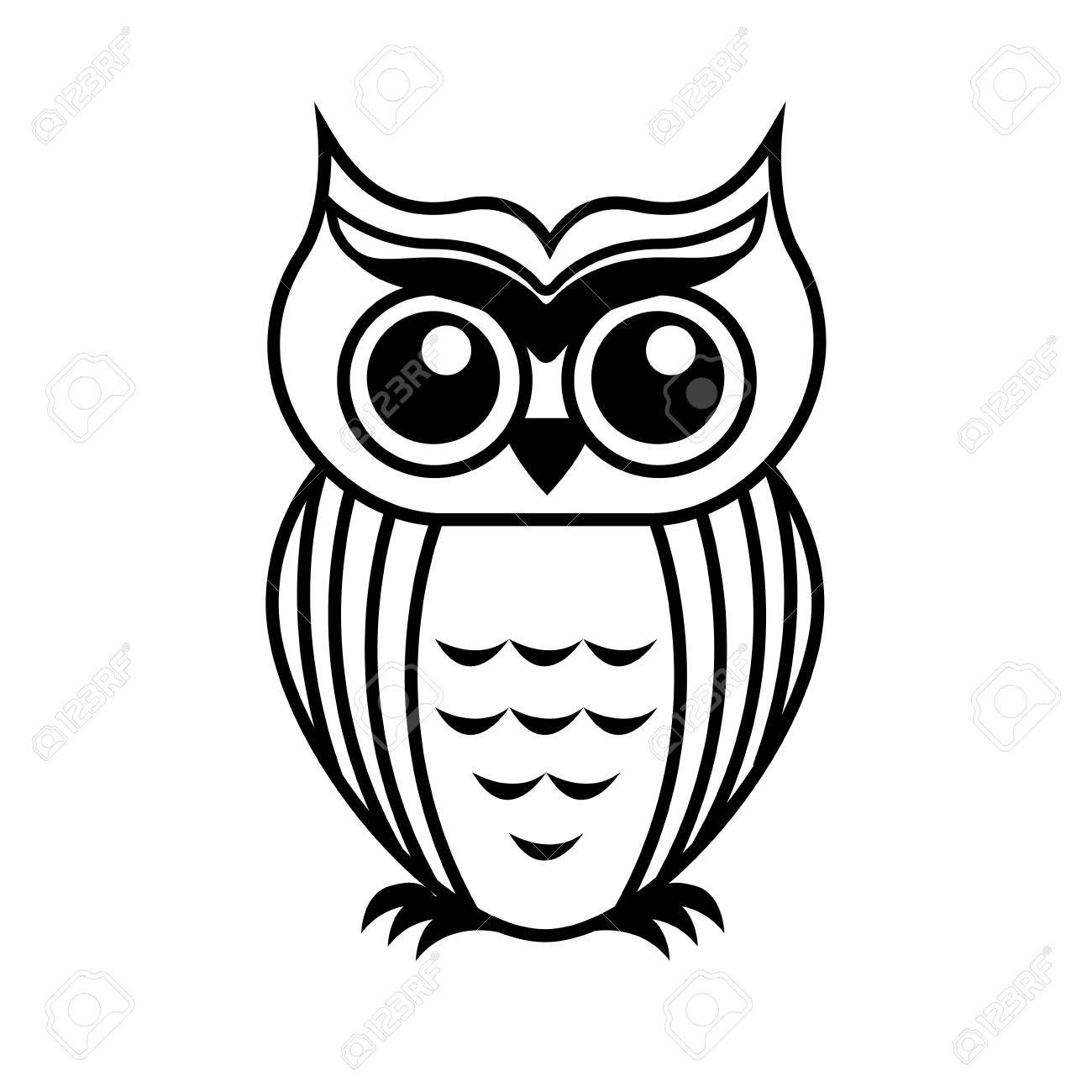 1300x1300 Owl Design Over White Background Royalty Free Cliparts, Vectors